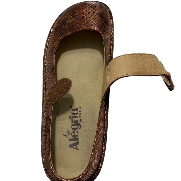 Alegria Paloma Pro Riches Maryjanes Women’s Brown Metallic Leather 7/7.5 - Picture 9 of 11